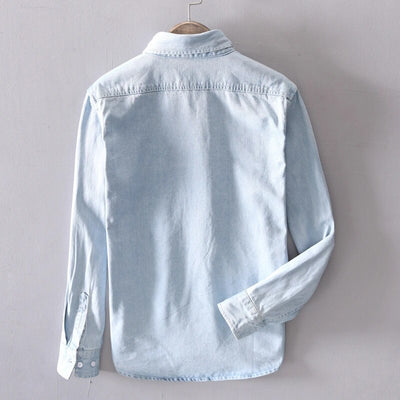 Everett™ Pure Cotton Denim Long-Sleeve Shirt