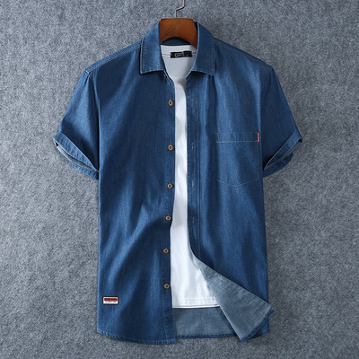 Everett™ Denim Short-sleeved Button Down Shirt