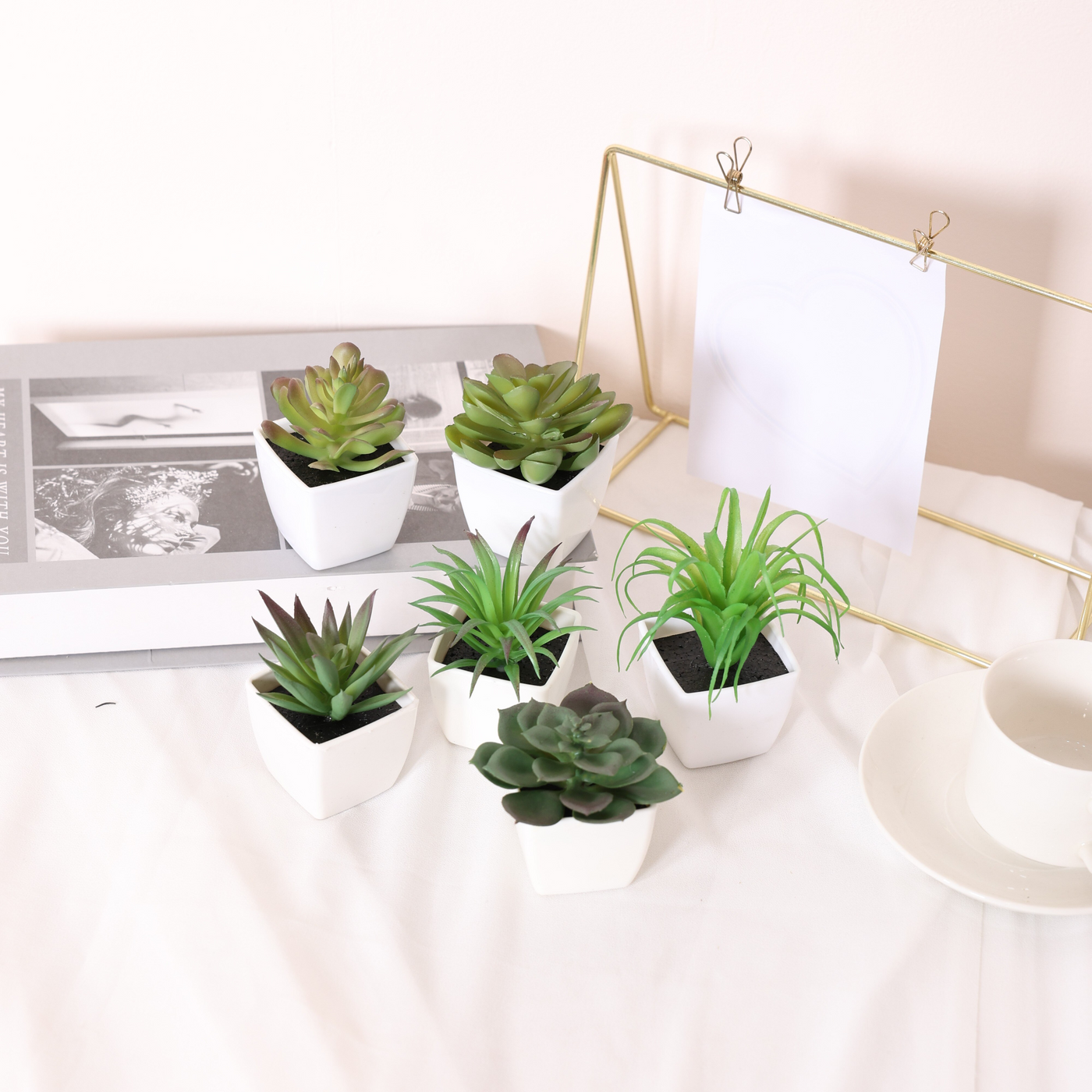 HomeTod™ 6pcs Mini Evergreen Artificial Succulents