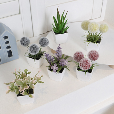 HomeTod™ 6pcs Small Artificial Potted Plants