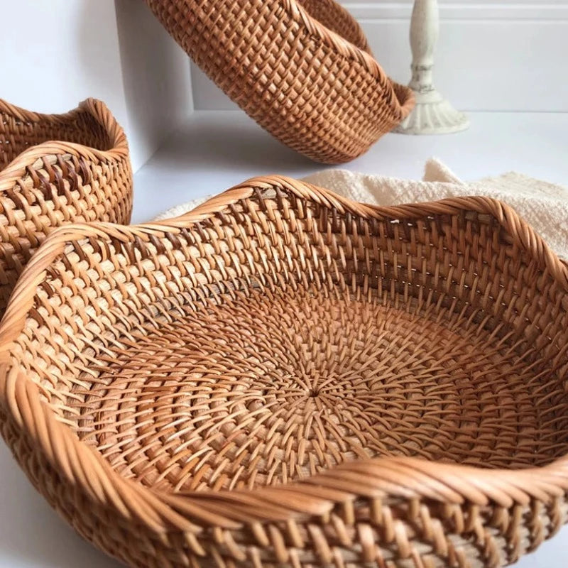 HomeTod™ Handwoven Rattan Storage Basket
