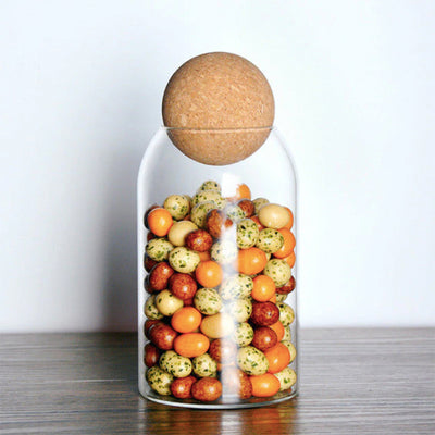 HomeTod™ 4pc Ball Cork Glass Jar Set