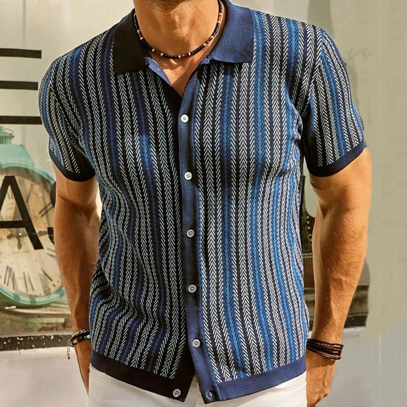 Giovanni Knitted Button Down Shirt
