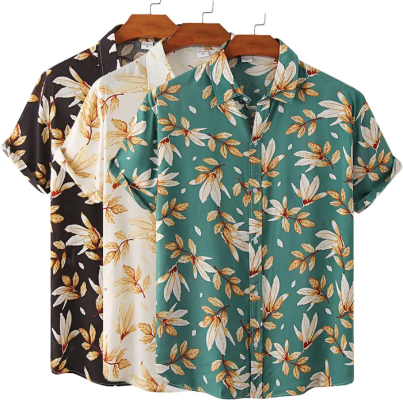 Everett™ TropiBlend Leaf-Print Summer Shirts