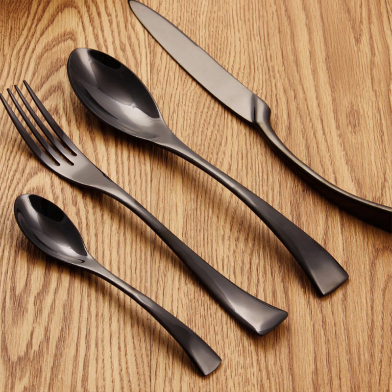 HomeTod™ Gloss Black Cutlery Set