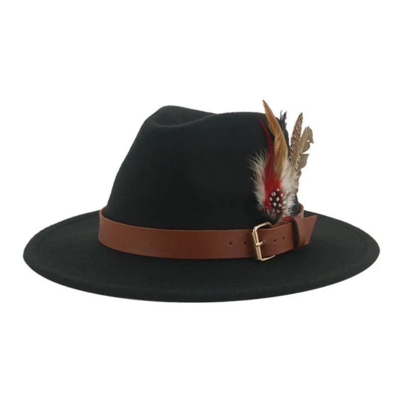 FlairTop™ Fedora Hat with Feather