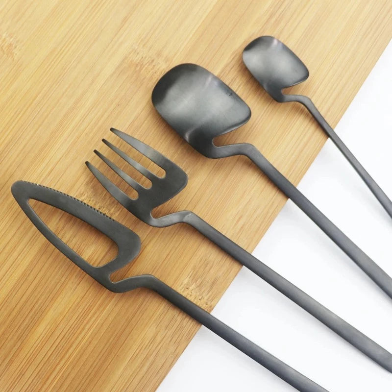 HomeTod™ Modern Matte Black Cutlery Set