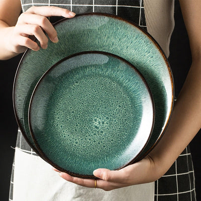 HomeTod™ Malachite Green Ceramic Plates